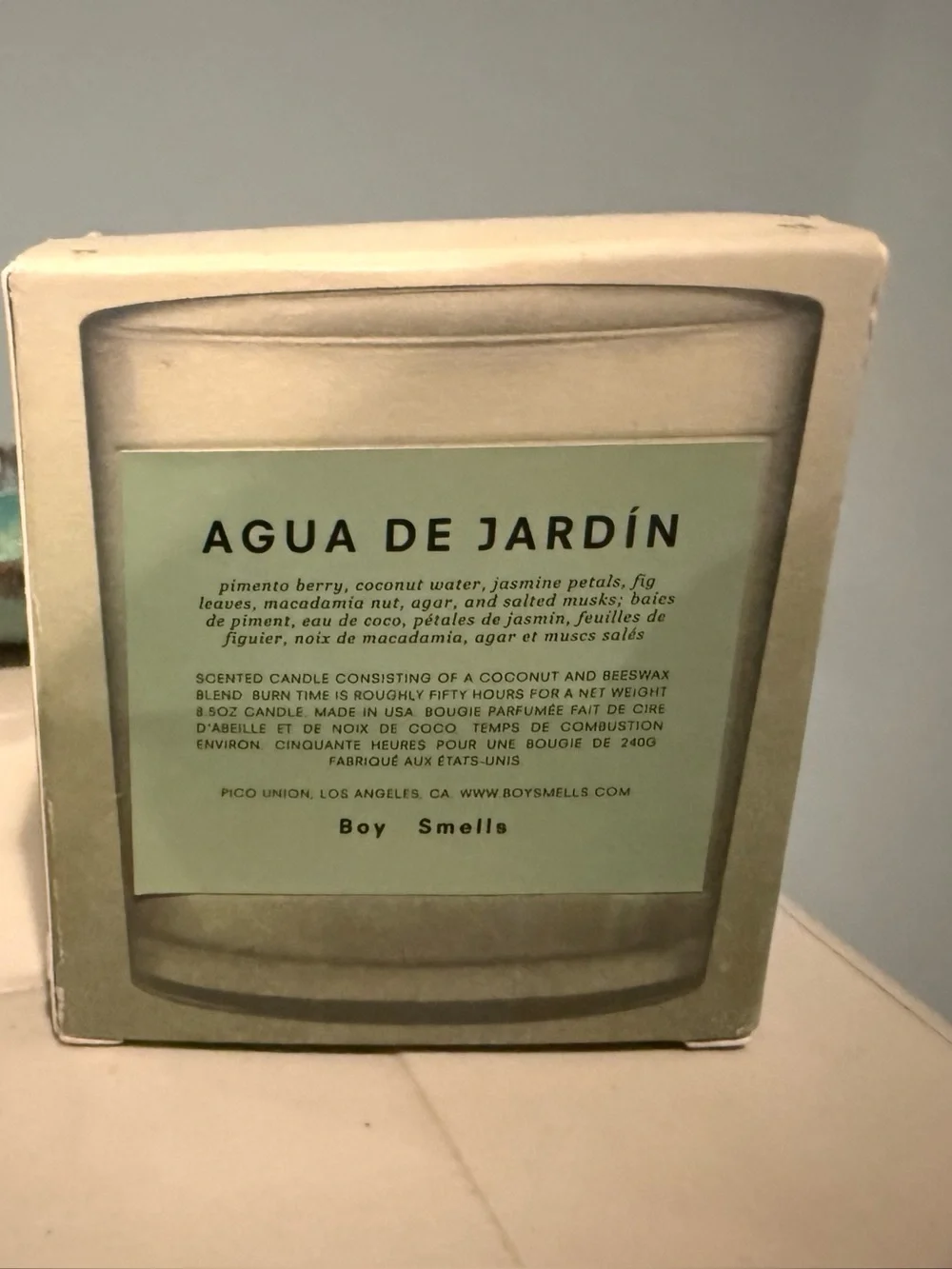 Boy Smells NIB Agua de Jardín Green Scented Candle discontinued